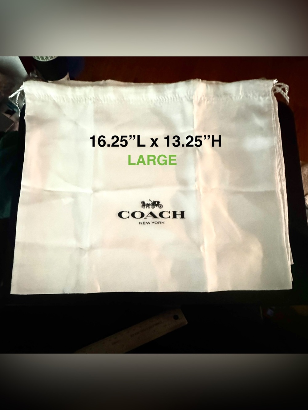 NEW LARGE Authentic Coach Dust Bag  (NOT SOLD IN STORES OR ONLINE) NWOTs